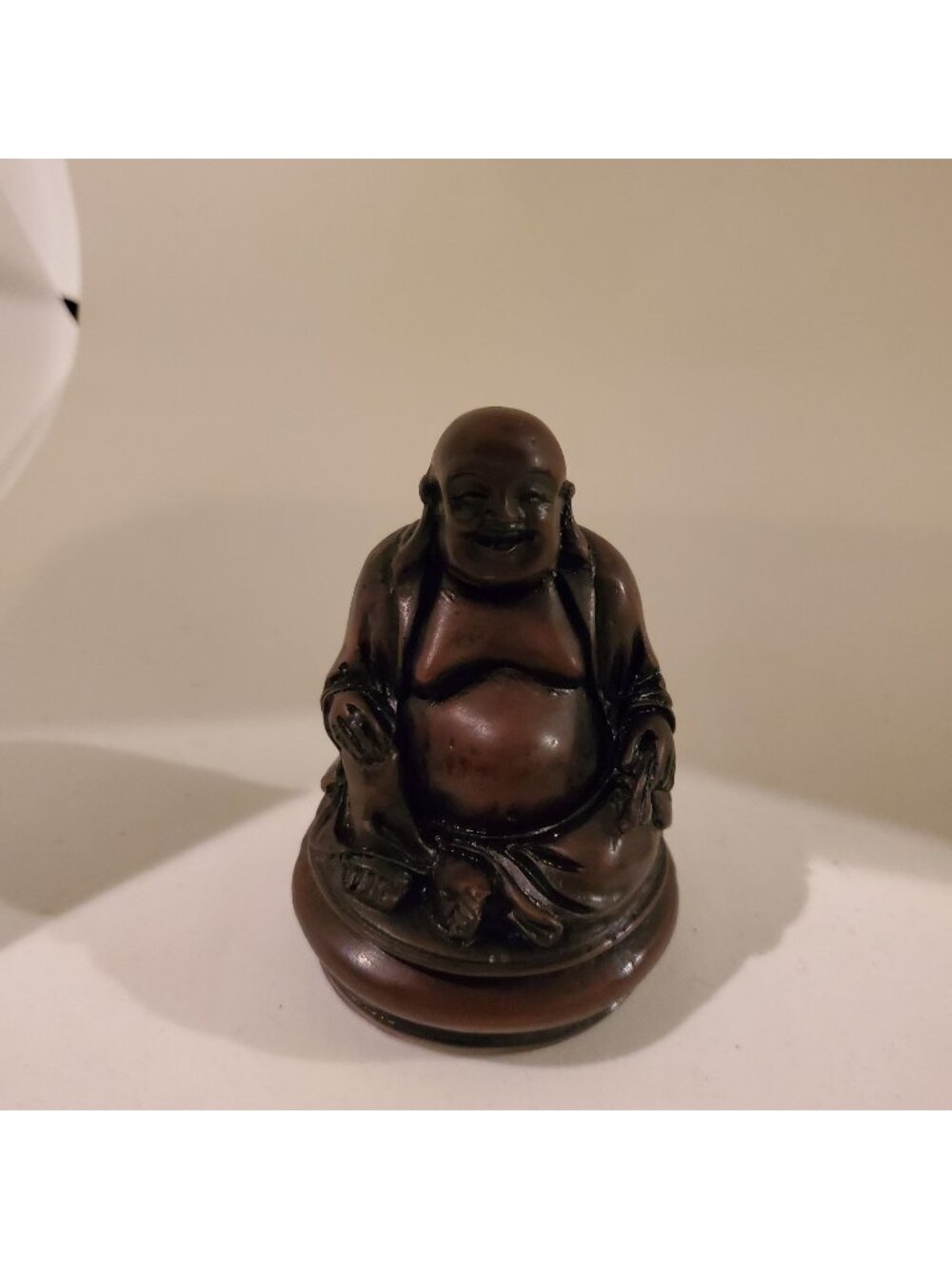 Vintage Chinese The Laughing Buddha Good Luck Figurine Statue
